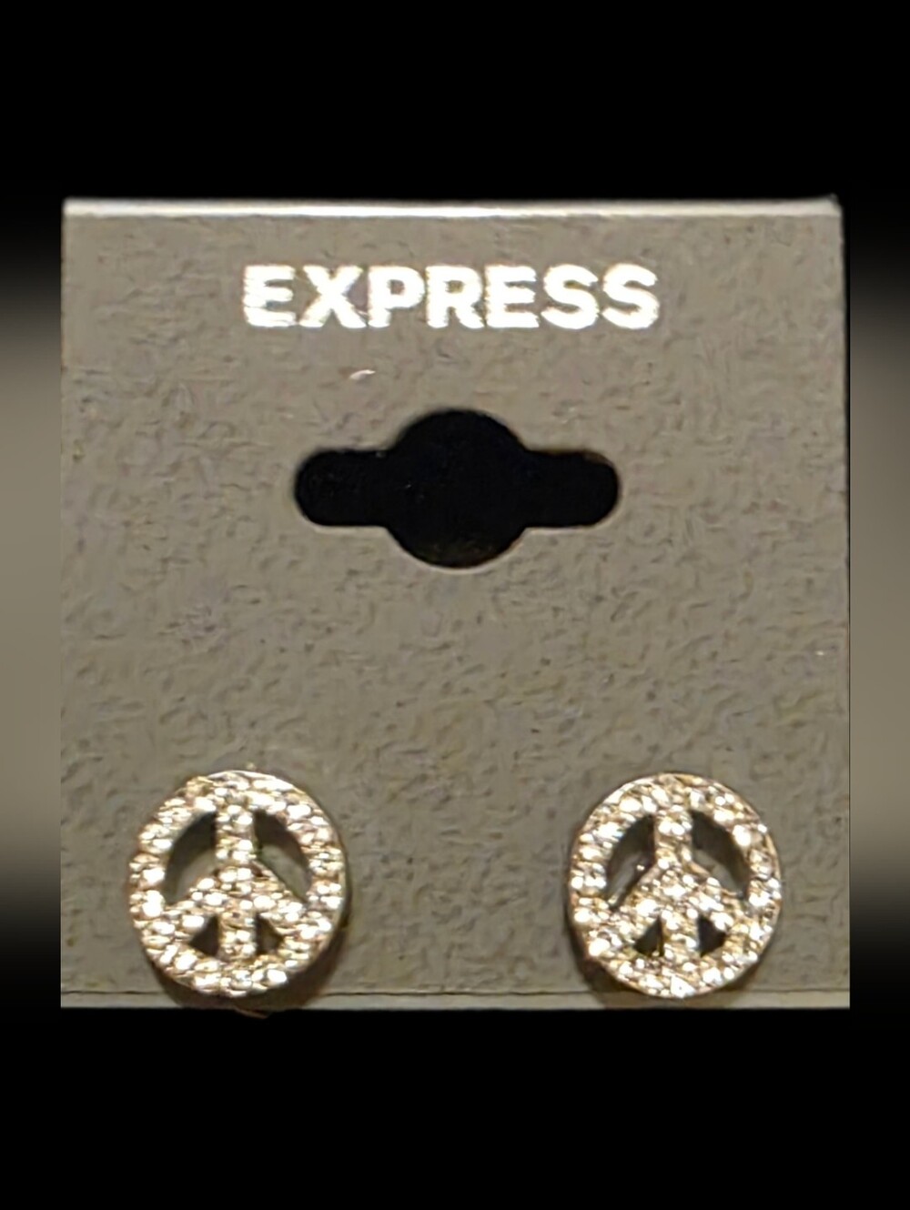 Peace Sign Stud Earrings